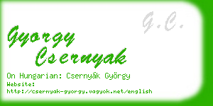 gyorgy csernyak business card