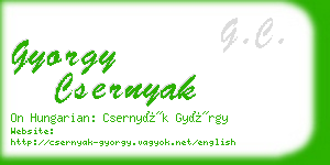 gyorgy csernyak business card